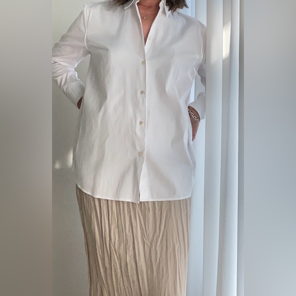 White Cotton Blouse Max Volmary